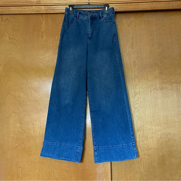 Universal Standard Carrie High Rise Wide Leg Jeans in True Blue - Picture 2 of 12
